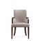 Manhattan Comfort Shubert Faux Leather and Velvet Dining Armchair in Light Grey DC055AR-LG - alternate 1